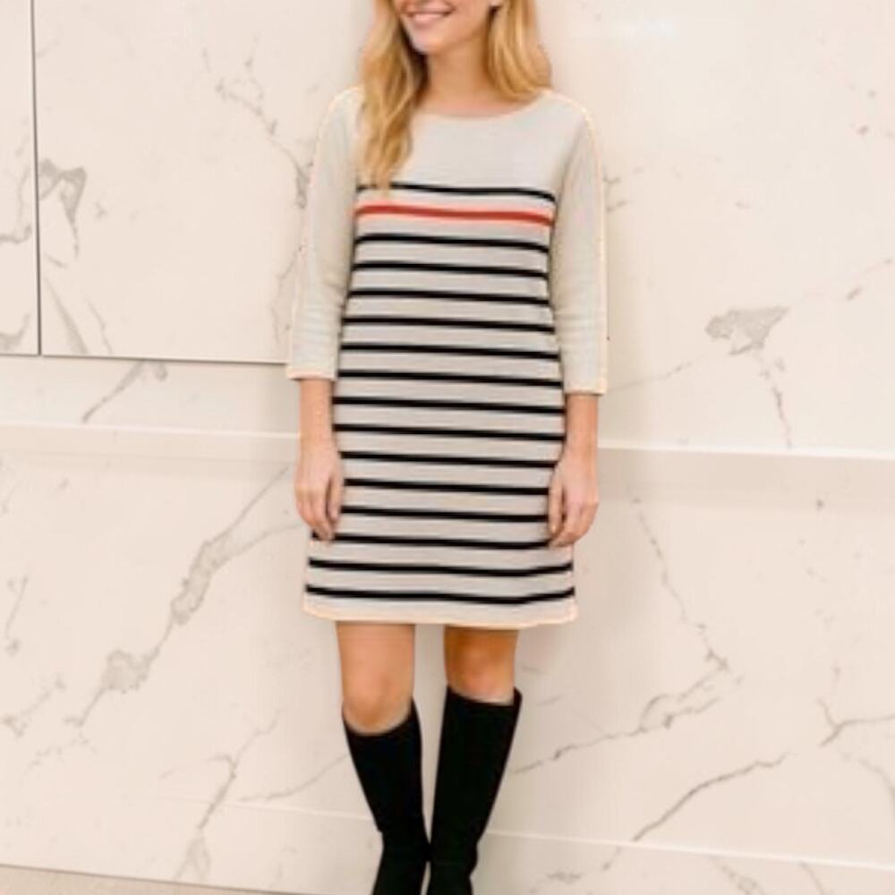 H&M Women's White Striped Dress Sz S